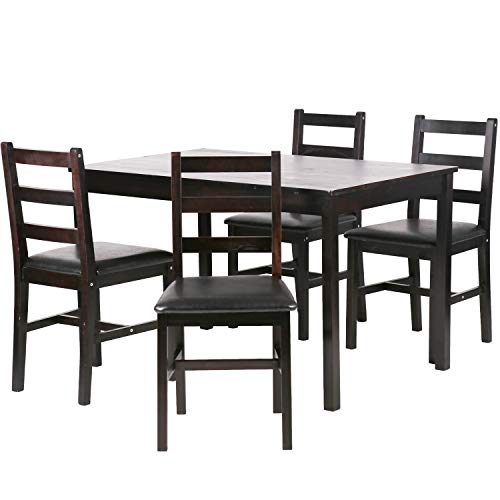 Product Cover FDW Dining Table Set Kitchen Dining Table Set Wood Table and Chairs Set Kitchen Table and Chairs for 4 Person