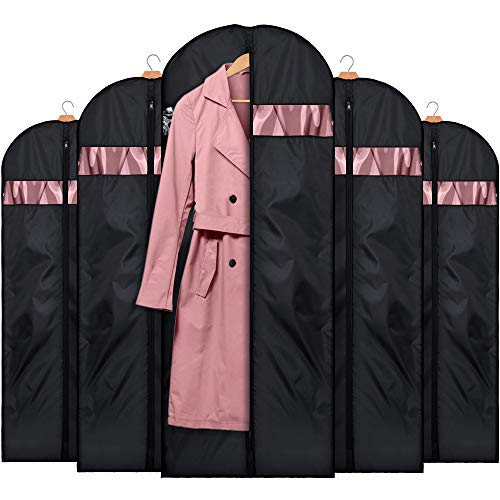 Product Cover HOUSE DAY Garment Bags for Storage(5 Pack 60 inch) Garment Bags for Travel Lightweight Oxford Fabric Suit Bag for Storage and Travel,Closet,Washable Suit Cover for Dresses,Suits,Coats