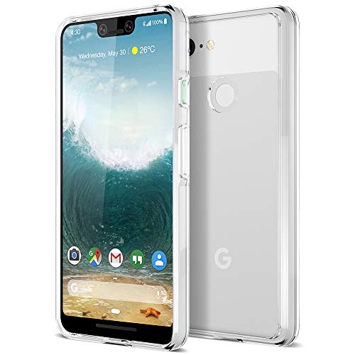 Product Cover Trianium CLARIUM Series Case for Google Pixel 3 XL (2018) Premium Pixel 3XL Phone Case Clear Cover [Shock Absorption TPU + PC Back] Reinforced Corner Cushion/Scratch Resistant Protection - Clear