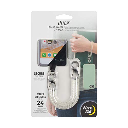 Product Cover Nite Ize Hitch Plus Tether - Universal Phone Case Anchor and Tether for Drop Protection - Clear Tether