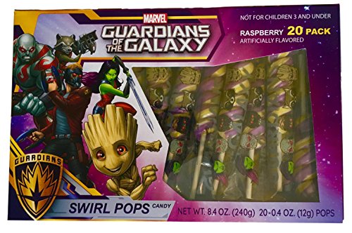 Product Cover Primary Colors Candy Guardians of the Galaxy Candy Swirl Lollipops (20 Count)