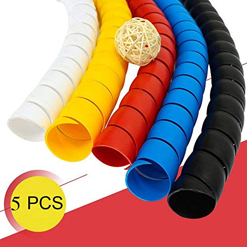 Product Cover Dog and Cat Cord Protector 32.8ft Wire Protector Sleeve Covers for Cord Protects Your Pets from Chewing Through Insulated Cables 5 PCS/Pack 32.8ft in Total 10mm Width by FUNZON