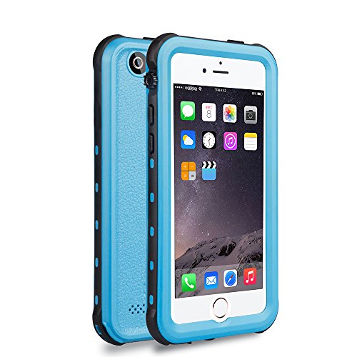 Product Cover iPhone 5 5S SE Waterproof Case, IP68 Certified Waterproof Shockproof Dirtproof Snowproof Heavy Duty Protective Cover, Full Sealed Case with Built-in Screen Protector for iPhone 5 5S SE (Light Blue)