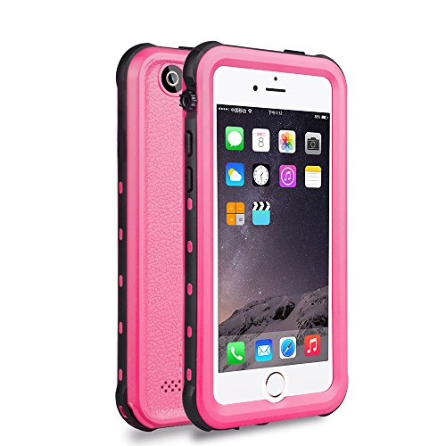 Product Cover iPhone 5 5S SE Waterproof Case, IP68 Certified Waterproof Shockproof Dirtproof Snowproof Heavy Duty Protective Cover, Full Sealed Case with Built-in Screen Protector for iPhone 5 5S SE (Pink)