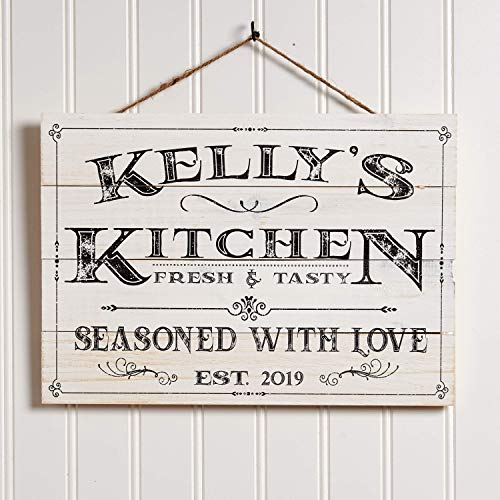 Product Cover Artblox Personalized Wall Decor | Custom Gifts Kitchen Signs | Rustic Country Kitchen Decor | Farmhouse Decor | Farmhouse Kitchen Decor | Last Name Signs for Home | Kitchen Farmhouse Sign - 13x9