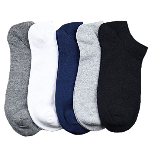Product Cover LealDealz Premium Cotton Ankle Socks for Men and Women - Pack of 5 Assorted colours