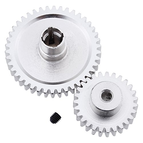 Product Cover Hobbypark Metal Diff Differential Main Gear 42T & Motor Pinion Gear 27T Set for WLtoys A959-B A969-B A979-B K929-B 1/18 Scale RC Car Upgrade Parts (Sliver)