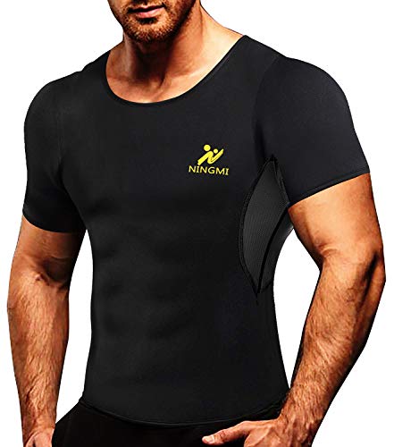Product Cover Men Weighted Loss Waist Trainer Body Shapers Cami Hot Thermal Top Sweat Sauna Shirt