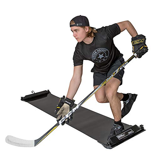 Product Cover Better Hockey Extreme Slide Board Pro - Helps You Win The Race to The Puck - Adjustable Length - Comes with 3 Pairs of Booties in Size S, M and L - Used by The Pros