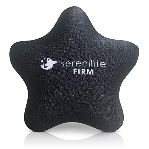 Product Cover Serenilite Firm Star Stress Ball and Hand Therapy Gel Squeeze Exercise Ball - Great for Anxiety and Hand Strengthening - Optimal Stress Relief (Jet Black Star)