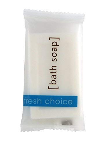 Product Cover Hotel Soap Bar - Travel Size Moisturizing Body Bath Soaps - Individually Wrapped Toiletries for Hotels, Airbnb, Guest Room - Value Bulk Pack - Mild and Fresh Scent - 50 White Bars Per Case. Size 1 1/2