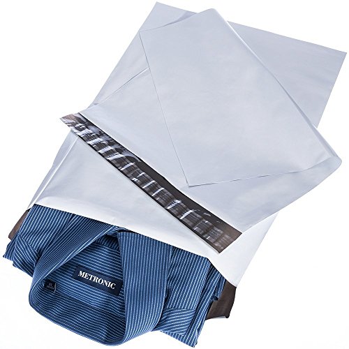 Product Cover Metronic 200 Pack 10x13 White Poly Mailers Shipping Mailing Envelopes Bags 2 Mil Thick,Packing Bags