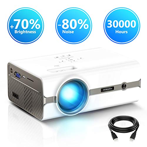 Product Cover Projector,Myriann Portable Mini Multimedia Home Video LCD Projector Support 1080P for Home Theatre Support HD HDMI VGA AV USB Laptop iPhone/iPad Smartphone TV Stick Xbox,2018 Newest Upgraded