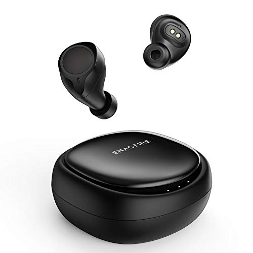 Product Cover Bluetooth 5.0 Wireless Earbuds, ENACFIRE Future Wireless Bluetooth Headphones with 18H Playtime Deep Bass Stereo Sound 33-66 ft Bluetooth Range Elegant Portable Charging Case, Built-in Mic