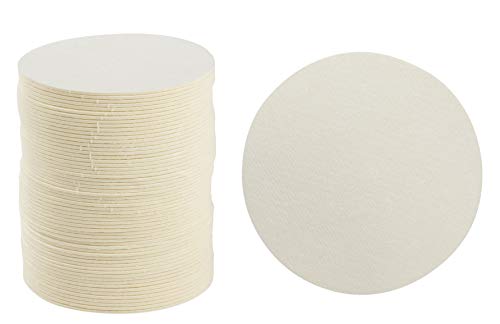 Product Cover Cardboard Coasters - 150-Pack Disposable Heavyweight Coasters, Round Paper Coasters, Plain Blank Design, Fits Most Drinking Glasses, Ideal for Wedding, Parties, Catering, Bar, DIY Crafts, 4 Inches