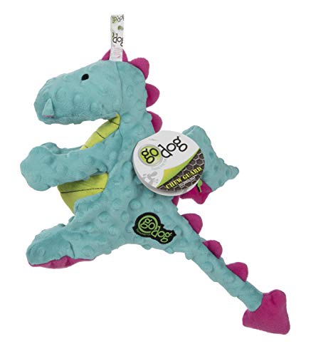 Product Cover goDog Dragons with Chew Guard Technology Plush Dog Toy, Large, Turquoise