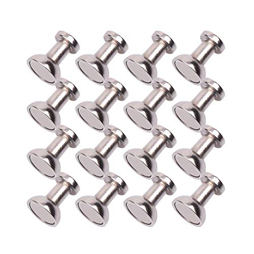 Product Cover Magnetic Push Pins, Refrigerator Magnets, OGIS 16pcs Brushed Nickel Push Pin Magnets Perfect for Fridge Magnets, Office Magnets, Whiteboard Magnets, Map Magnets