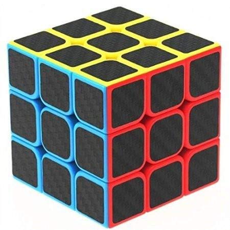 Product Cover Emob High Speed Carbon Fiber Sticker 3x3 Colors Magic Cube Puzzle Toy with Adjustable Speed (5.5cm)