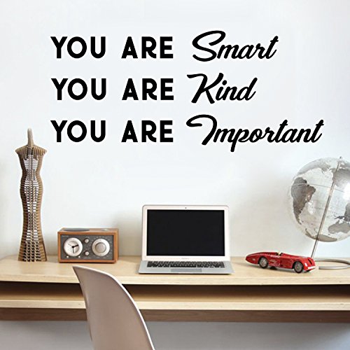 Product Cover Vinyl Wall Art Decal - You are Smart You are Kind You are Important - 16
