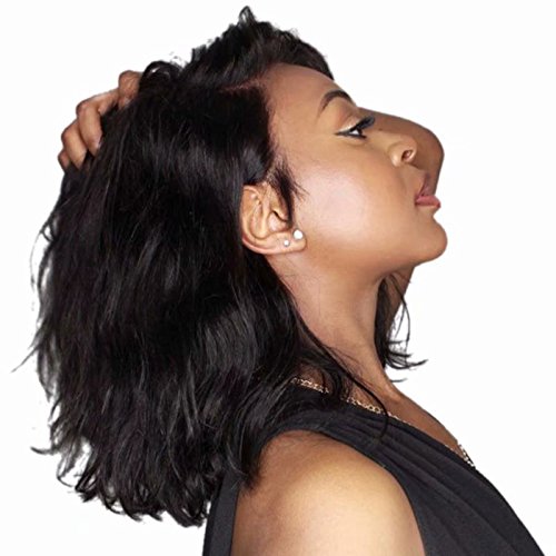 Product Cover ten chopsticks Short Bob Lace Front Wigs Human Hair Natural Wave Brazilian Virgin Hair Natural Black Pre Plucked Bleached Knots For Women