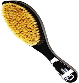Product Cover Groom Superb Wave Brush - Medium Curve Wave Brush- 100% Natural Boar Bristles- 360 Wave Brush - Perfect for Wolfing and Beard Grooming - #1 Brush for Training your Waves under your Durag