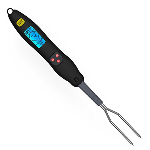 Product Cover Meat Thermometer, Mayetori Digital Instant Read Cooking Thermometer Fork, BBQ Large Thermometer for Grilling Steak Beef Turkey Chicken Fish Outdoor