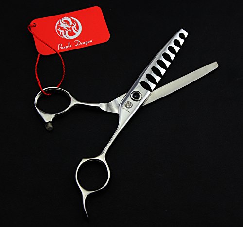 Product Cover Purple Dragon 5.75 inch Japan 440C Stainless Steel Barber Hair Thinning/Texturizing/Chunker Scissors/Shears - Thinning Rate 50% - Perfect for Professional Hairdresser (8 Teeth)