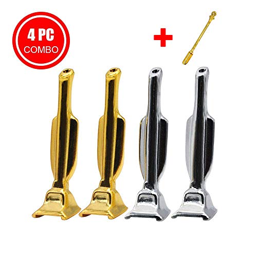 Product Cover 4 PC Snuff Straw Vacuum Style - Sniffer Snorter Straw Gold Snuff Tube - Metal Straw
