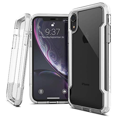 Product Cover X-Doria iPhone XR Case, Defense Clear - Military Grade Drop Protection, Shock Protection, Clear Protective Case for iPhone XR, 6.1 Inch LCD Screen (White)