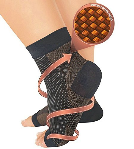 Product Cover SKUDGEAR 2 Pieces (Pair) Plantar Fasciitis Compression Sleeve - Socks for Plantar Fasciitis Pain Relief, Heel Pain, and Treatments for Everyday Use with Arch Support (Standard Free Size)