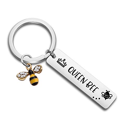 Product Cover SEIRAA Queen Bee Keychain Bee Jewelry Bee Gift Insect Keychain Inspirational Gift for Her (Queen Bee Keychain)