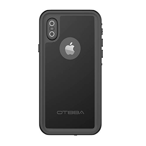 Product Cover iPhone X/iPhone Xs Waterproof Case, OTBBA Full Sealed IP68 Certified Snowproof Dustproof Shockproof Heavy Duty Protection Underwater Case for iPhone X/iPhone Xs (Black)