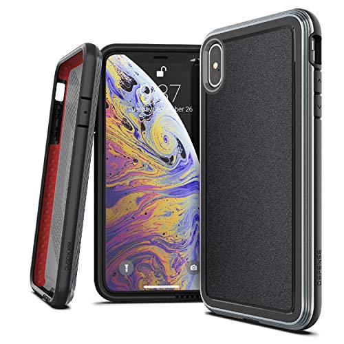 Product Cover X-Doria Defense Ultra, iPhone Xs Max Case - Heavy Duty Protective Case with Anodized Aluminum Frame, Military Grade Drop Tested Case for Apple iPhone Xs Max, 6.5 Inch Screen, (Black)