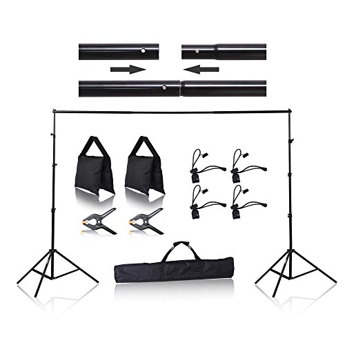 Product Cover Emart 8.5 x 10 ft Photo Backdrop Stand, Adjustable Photography Muslin Background Support System Stand for Photo Video Studio