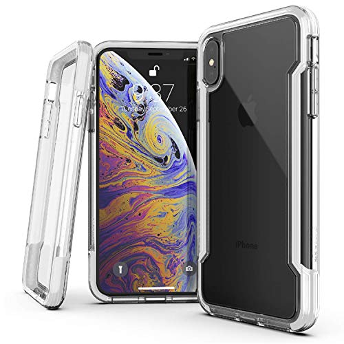 Product Cover X-Doria Defense Clear, iPhone Xs Max Case - Military Grade Drop Protection, Shock Protection, Clear Protective Case for iPhone Xs Max, 6.5 Inch Screen (White)