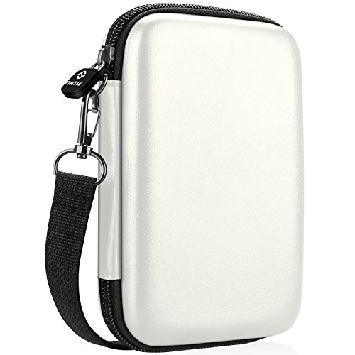 Product Cover Fintie Protective Case for Fujifilm Instax Mini Link Printer, HP Sprocket Plus/Select Photo Printer, Canon Ivy CLIQ, Ivy CLIQ+ Instant Camera Printer-Hard EVA Shockproof Carrying Bag (White)