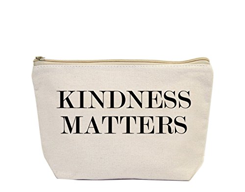 Product Cover Jules Small Natural Canvas Zipper Bag Kindness Matters