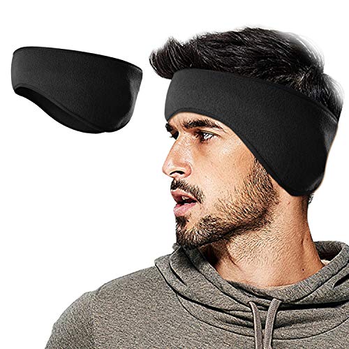 Product Cover Lauzq Fleece Ear Warmers/Muffs Headband for Men & Women & Kids Perfect for Cycling Skiing Workout Yoga Running & Riding Motorcycle in Winter - Stay Warm & Performance Stretch
