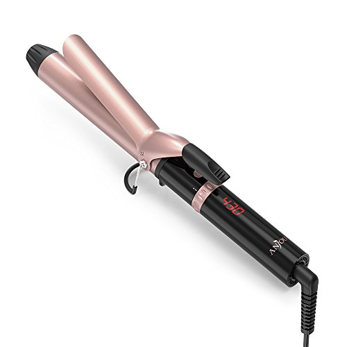 Product Cover Anjou Curling Iron 1.25 in with Dial Heat Control, Hair Curler Curling Wand with Anti-Scalding Insulated Tip, 230°F to 430°F for All Types of Hair, Hair Salon Curler Waver Maker