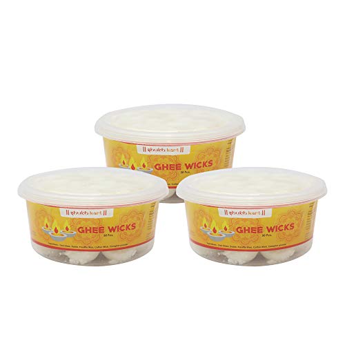 Product Cover Shubhkart Readymade Ghee Wicks (Pack of 3) 50pcs Each- (Mixture of Paraffin Wax)