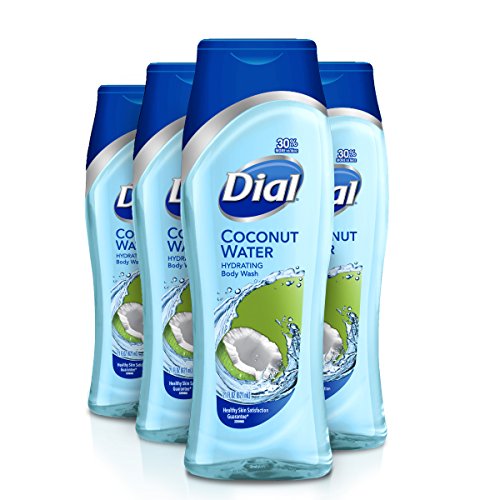 Product Cover Dial Body Wash, Coconut Water, 21 Ounce (Pack of 4)