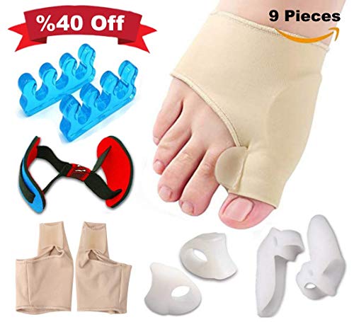 Product Cover Bunion Corrector and Bunion Relief Kit for Tailors Bunion- Treat Pain in Hallux Valgus, Big Toe Joint, Hammer Toe, Gel Toe Separator Spacers Straighteners Splint
