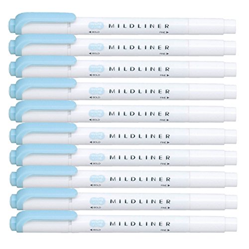 Product Cover ZEBRA MILDLINER Highlighter pen markers, Mild Blue (WKT7-MBL) x10