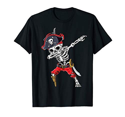 Product Cover Dabbing Skeleton Pirate T Shirt Halloween Kids Jolly Roger
