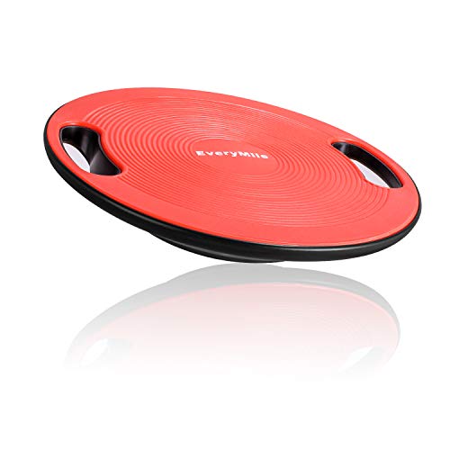 Product Cover EveryMile Wobble Balance Board, Exercise Balance Stability Trainer Portable Balance Board with Handle for Workout Core Trainer Physical Therapy & Gym 15.7