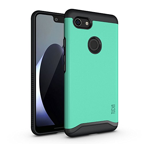 Product Cover TUDIA Google Pixel 3 XL Case, [Merge Series] Heavy Duty Extreme Protection/Rugged with Dual Layer Slim Precise Cutouts Phone Case for Google Pixel 3 XL [Not Compatible with Pixel 3] (Mint)