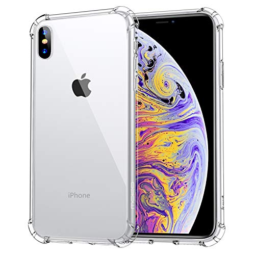 Product Cover MoKo Cover Compatible for iPhone Xs Max Case, Crystal Clear Reinforced Corners TPU Bumper and Transparent Hybrid Rugged Anti-Scratch Hard Panel Fit with Apple iPhone Xs Max 6.5