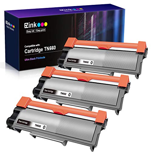 Product Cover E-Z Ink (TM) Compatible Toner Cartridge Replacement for Brother TN630 TN660 High Yield to Use with HL-L2320D HL-L2380DW HL-L2340DW MFC-L2700DW MFC-L2720DW MFC-L2740DW Printer (Black, 3 Pack)