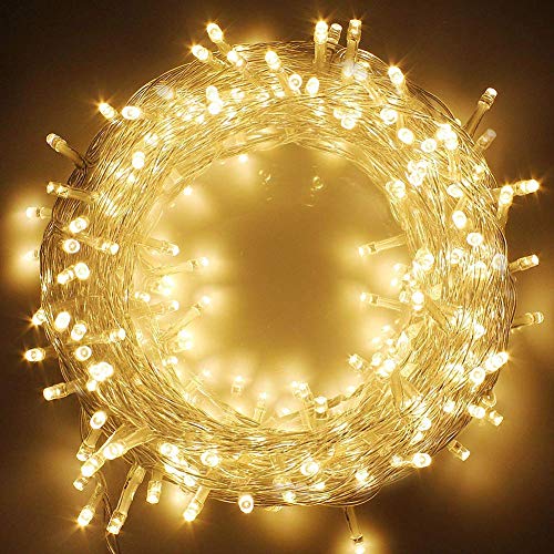 Product Cover Twinkle Star 66FT 200 LED Indoor String Lights Warm White, Plug In String Lights 8 Modes Waterproof for Outdoor Christmas Wedding Party Bedroom