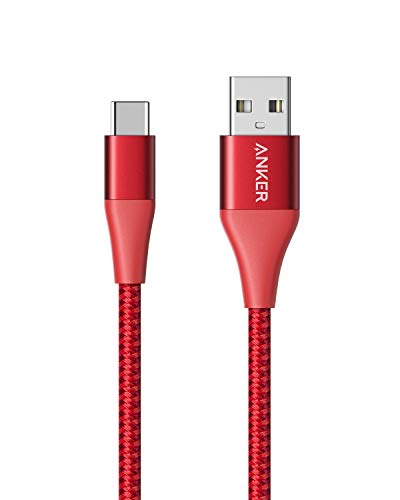Product Cover Anker Powerline+ II USB-C to USB-A Cable (3ft), for Samsung Galaxy S10 / S9 / S9+ / S8 / S8+ / Note 8, LG V20/G5/G6, iPad Pro 2018 and More(Red)